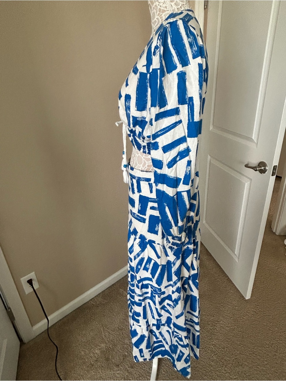 House of Harlow 1960 Blue and White Maxi Dress - Picture 5 of 6